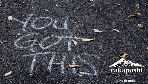 Motivational chalk message "you got this" written on pavement representing encouragement, self-belief, and goal achievement