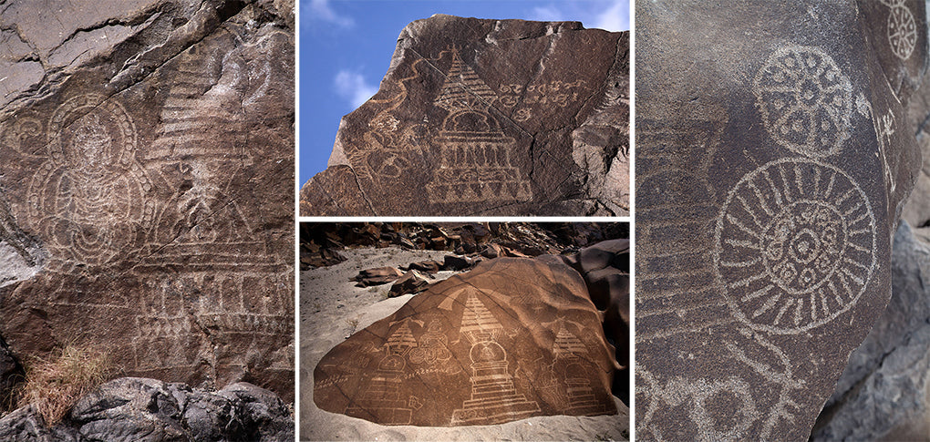the ancient Chilas rock carvings in Gilgit Baltistan