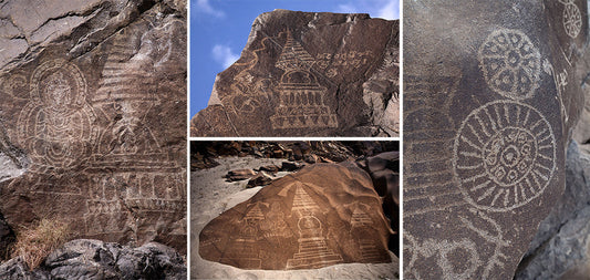 the ancient Chilas rock carvings in Gilgit Baltistan