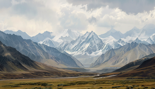 Majestic Karakoram mountain range in Pakistan representing high-altitude source of quality shilajit and pristine environment