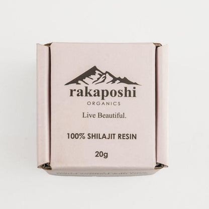 Rakaposhi Organics' premium Himalayan Shilajit Resin sundried, handcrafted in durable sustainable packaging